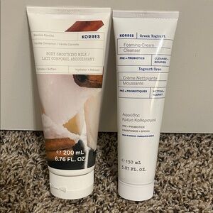 Korres Vanilla Cinnamon Body Soothing Milk and Greek Yoghurt Cream Cleanser
